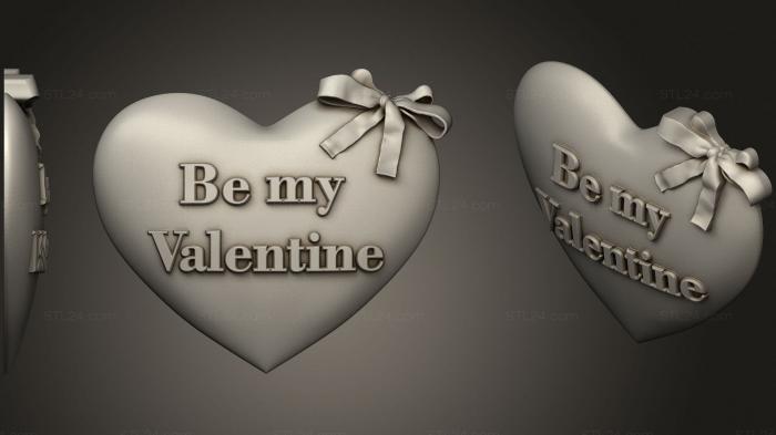 Статуэтки и статуи разные (Будь моим сердечком на день святого Валентина вместе с корделлагком, STKR_1122) 3D модель для ЧПУ станка