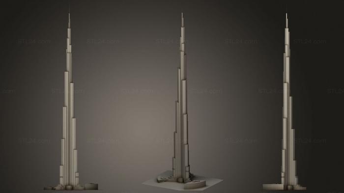 Miscellaneous figurines and statues (Burj Khalifa Dubai Tower, STKR_1141) 3D models for cnc