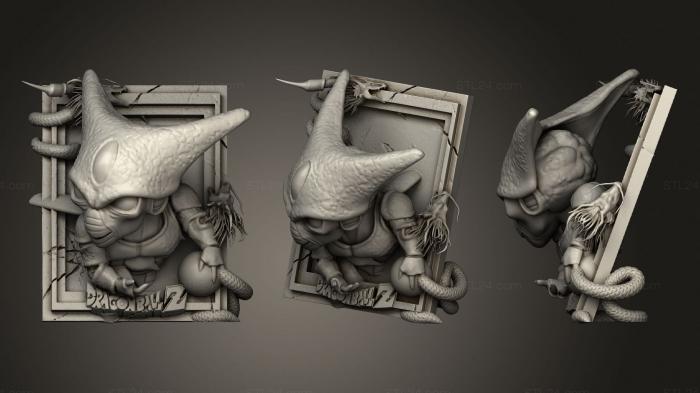 Статуэтки и статуи разные (Ячейка Dragon Ball Z, STKR_1153) 3D модель для ЧПУ станка