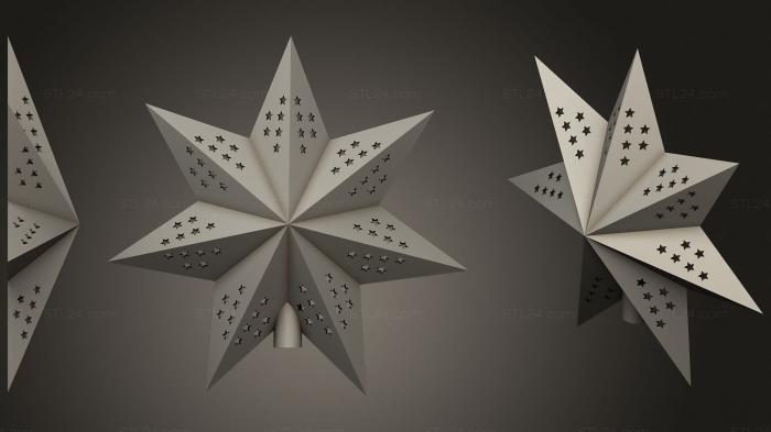 Miscellaneous figurines and statues (Christmas star led falcosign, STKR_1161) 3D models for cnc