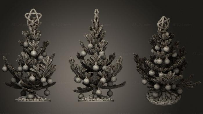 Miscellaneous figurines and statues (Christmas Tree 2, STKR_1162) 3D models for cnc