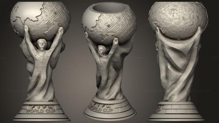 Статуэтки и статуи разные (Кубок чемпионта мира по футбола, STKR_1179) 3D модель для ЧПУ станка