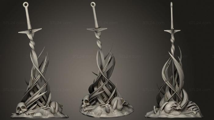 Статуэтки и статуи разные (Костер Dark Souls, STKR_1194) 3D модель для ЧПУ станка