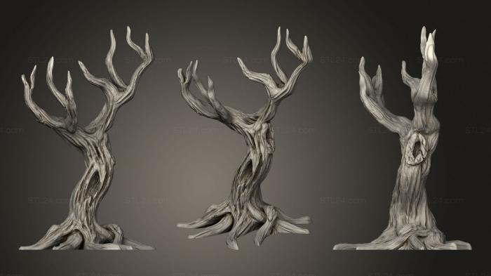 Miscellaneous figurines and statues (Dead Tree Tabletop Scater Terrain, STKR_1201) 3D models for cnc