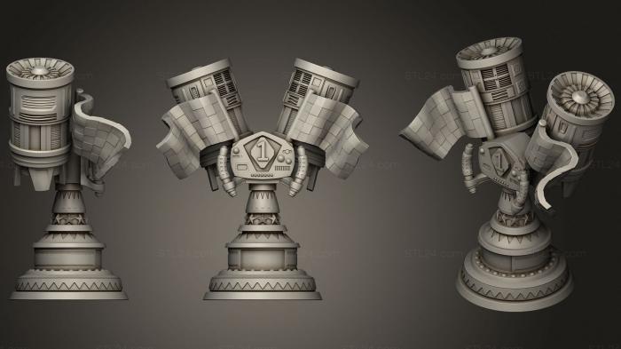 Статуэтки и статуи разные (Трофей за Скорость Смерти, STKR_1203) 3D модель для ЧПУ станка