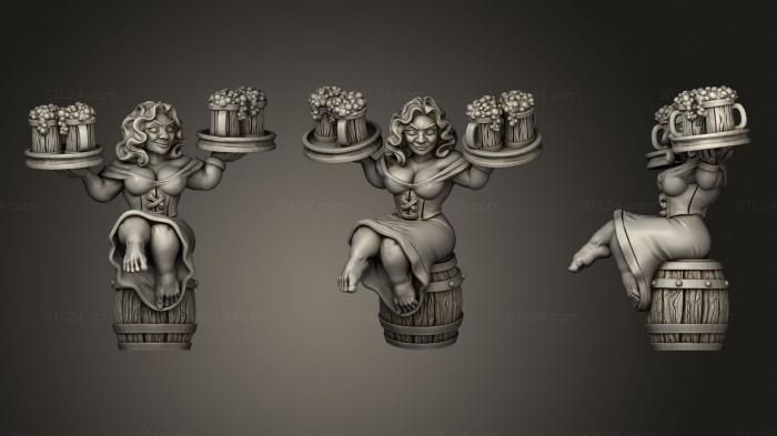 Статуэтки и статуи разные (Дорелла Брейкхарт, STKR_1214) 3D модель для ЧПУ станка