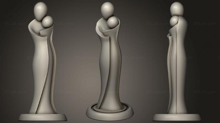 Miscellaneous figurines and statues (Drawing Mom hugs son 2 (I love you, Mom), STKR_1250) 3D models for cnc