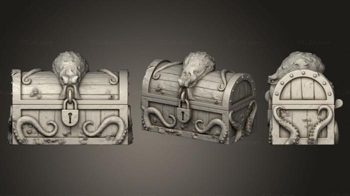 Miscellaneous figurines and statues (Going Down The Drain Sea Chest, STKR_1300) 3D models for cnc
