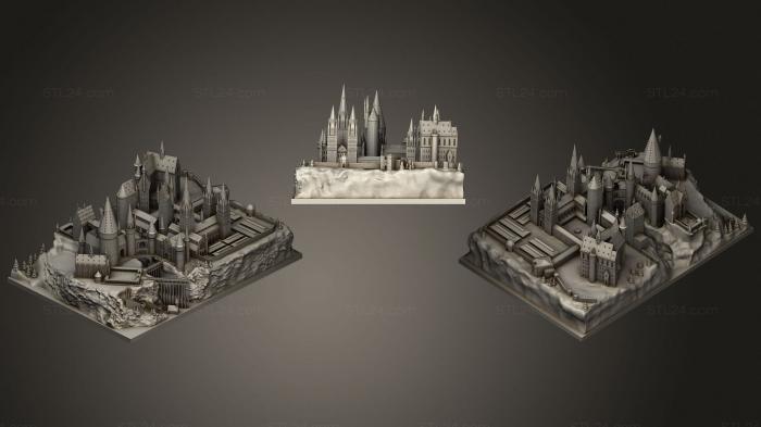 Статуэтки и статуи разные (Гарри Поттер , хогвартс , пудлард, STKR_1326) 3D модель для ЧПУ станка