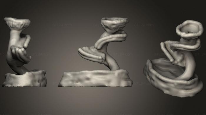 Статуэтки и статуи разные (Фонтан с курильницей для благовоний, STKR_1362) 3D модель для ЧПУ станка