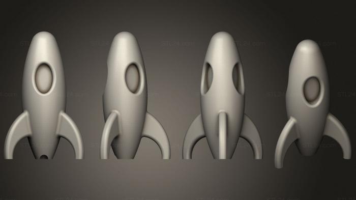 Статуэтки и статуи разные (Лампа - Ракета, STKR_1407) 3D модель для ЧПУ станка