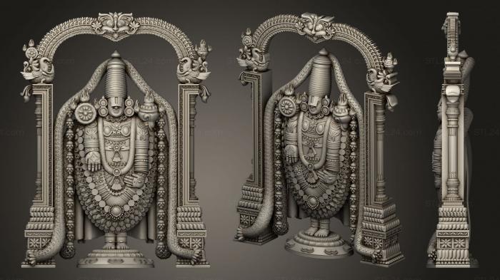 Miscellaneous figurines and statues (Lord Sri Venkateswara, STKR_1422) 3D models for cnc