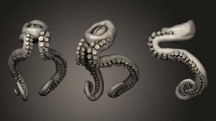 Miscellaneous figurines and statues (Lovecraftian tentacles creature, STKR_1424) 3D models for cnc