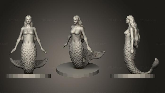 Miscellaneous figurines and statues (Mermaid Plus Base, STKR_1459) 3D models for cnc
