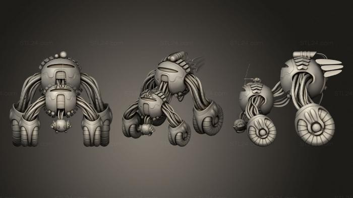 Miscellaneous figurines and statues (Modular sci fi vehicle sketch original concept, STKR_1473) 3D models for cnc