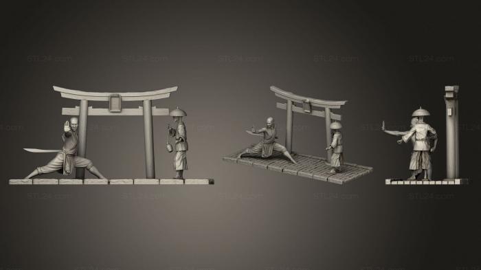 Miscellaneous figurines and statues (Monk diorama, STKR_1478) 3D models for cnc
