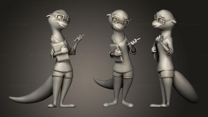 Miscellaneous figurines and statues (Nerd otter, STKR_1512) 3D models for cnc