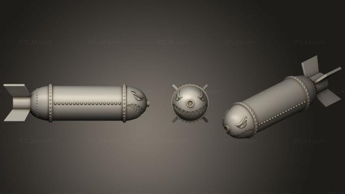 Статуэтки и статуи разные (Приколотая Бомба, STKR_1577) 3D модель для ЧПУ станка