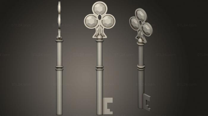 Статуэтки и статуи разные (Клубный ключ Resident Evil2, STKR_1634) 3D модель для ЧПУ станка