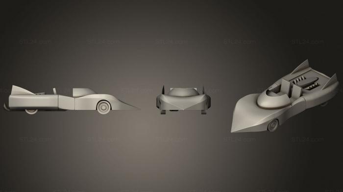 Статуэтки и статуи разные (Скоростной Гонщик Shooting Star Racer X, STKR_1723) 3D модель для ЧПУ станка