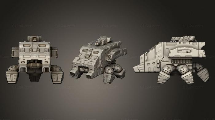 Статуэтки и статуи разные (Космический корабль Spider pig hi poly оригинальная концепция, STKR_1727) 3D модель для ЧПУ станка
