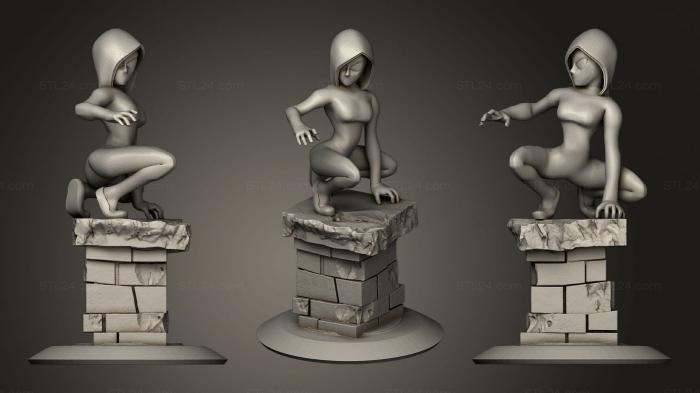 Статуэтки и статуи разные (Женщина - паук, STKR_1730) 3D модель для ЧПУ станка