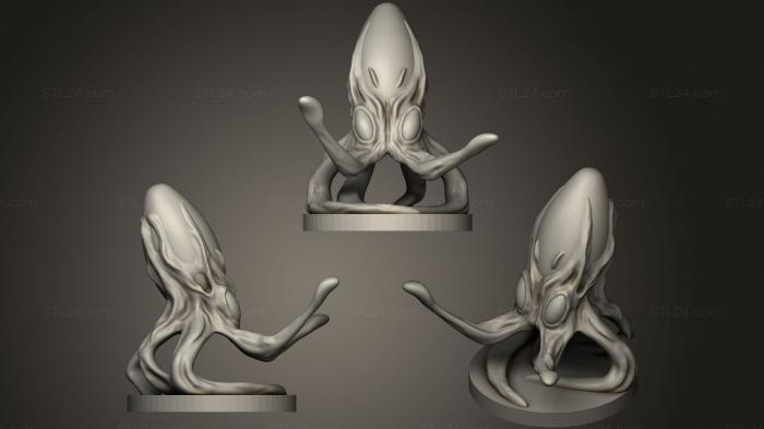 Miscellaneous figurines and statues (Squid Larva, STKR_1741) 3D models for cnc