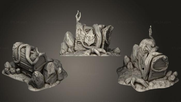 Статуэтки и статуи разные (Лесной Сундук С Запутанным Сердцем, STKR_1790) 3D модель для ЧПУ станка