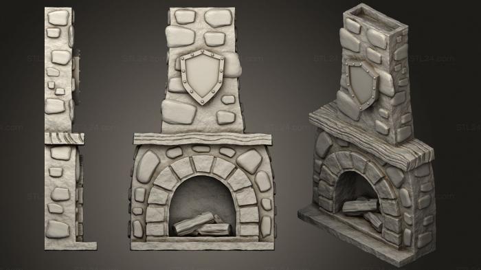 Miscellaneous figurines and statues (Tavern Fireplace, STKR_1796) 3D models for cnc