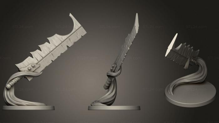 Статуэтки и статуи разные (Безликое Духовное Оружие, STKR_1823) 3D модель для ЧПУ станка