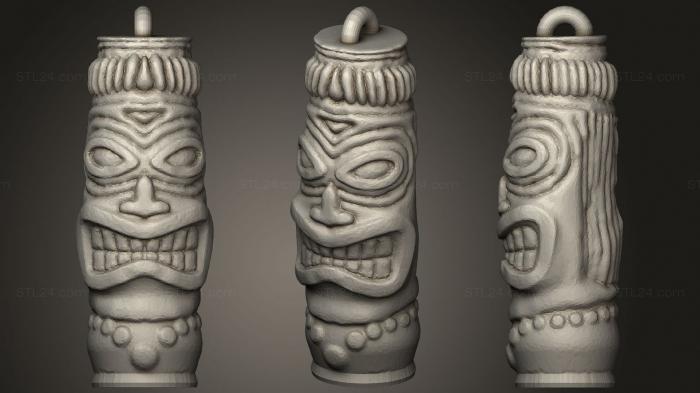 Miscellaneous figurines and statues (Tiki Pendant, STKR_1848) 3D models for cnc