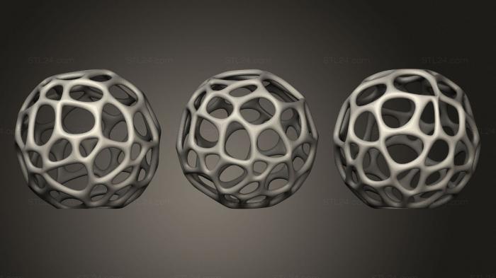 Miscellaneous figurines and statues (Voronoi Sphere, STKR_1901) 3D models for cnc