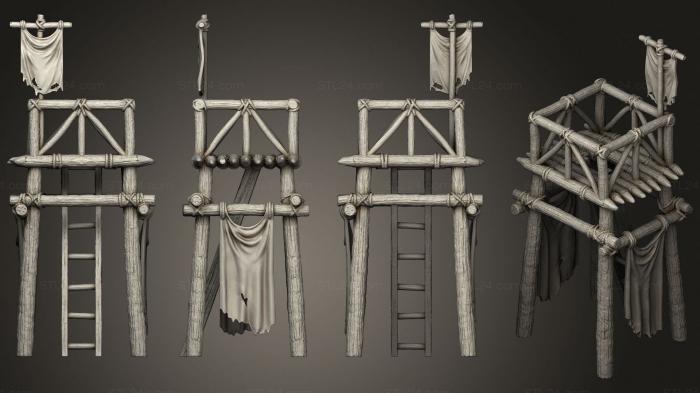 Статуэтки и статуи разные (Наблюдательная Башня, STKR_1907) 3D модель для ЧПУ станка