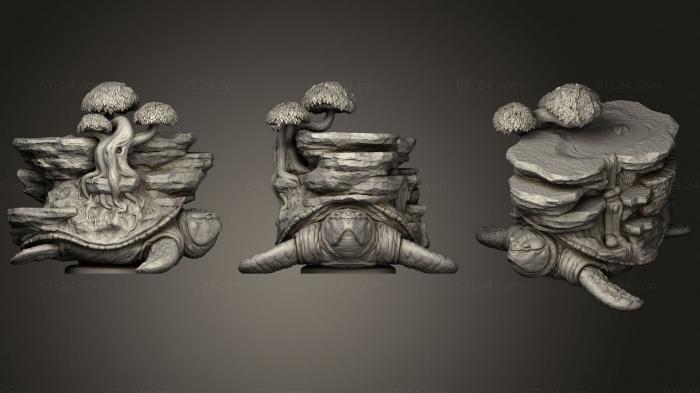 Статуэтки и статуи разные (Мир Черепах полон, STKR_1923) 3D модель для ЧПУ станка