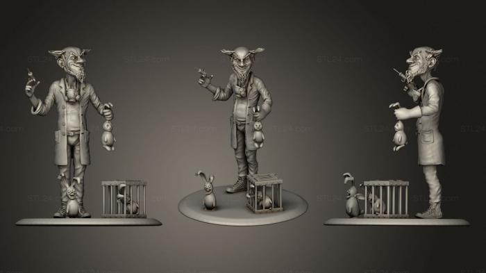 Статуэтки и статуи разные (Кролики- зомби, STKR_1934) 3D модель для ЧПУ станка