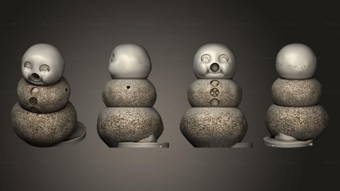Статуэтки и статуи разные (Сочлененный Снеговик, STKR_1961) 3D модель для ЧПУ станка