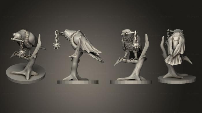 Статуэтки и статуи разные (Птица - Авантюрист Ворон, STKR_1986) 3D модель для ЧПУ станка