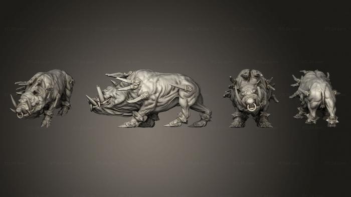 Miscellaneous figurines and statues (Boar, STKR_1990) 3D models for cnc