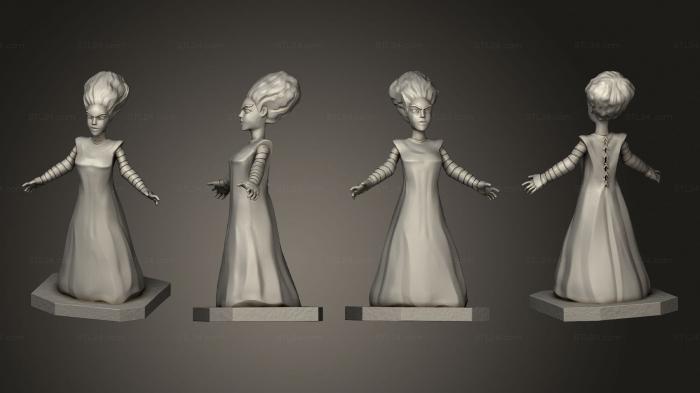 Miscellaneous figurines and statues (Bride of frankestein, STKR_1996) 3D models for cnc