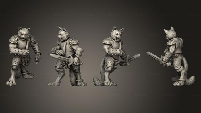 Статуэтки и статуи разные (Кошачьи Бандиты 01, STKR_2010) 3D модель для ЧПУ станка