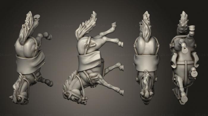 Статуэтки и статуи разные (КЕЛЬТСКАЯ ЛОШАДЬ С, STKR_2013) 3D модель для ЧПУ станка