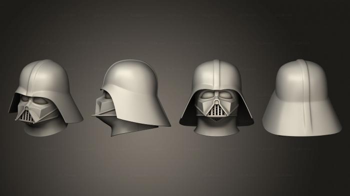 Miscellaneous figurines and statues (darth vader wearable helme, STKR_2068) 3D models for cnc