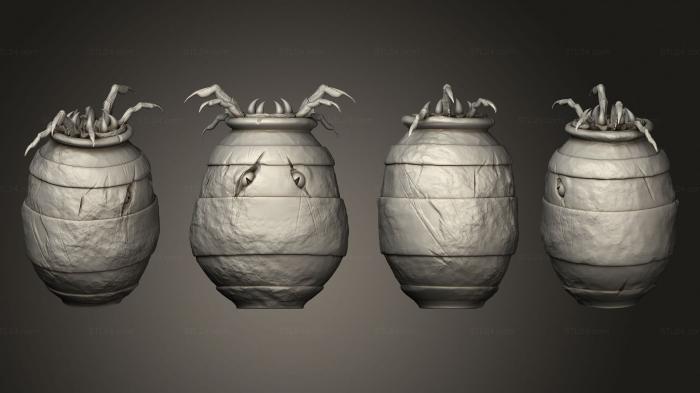 Miscellaneous figurines and statues (Dungeon Mimic Vase v 2, STKR_2099) 3D models for cnc
