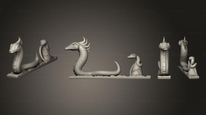 Miscellaneous figurines and statues (Excess God Snake Hounds and imps eg stips b, STKR_2136) 3D models for cnc