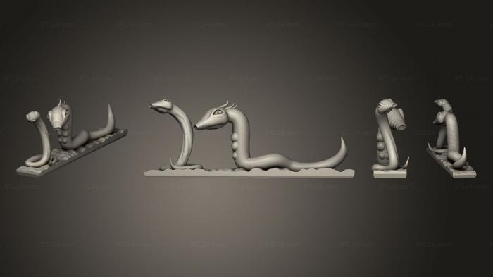 Статуэтки и статуи разные (Избыток Хороших Змеиных Гончих и бесенят I stips c, STKR_2137) 3D модель для ЧПУ станка