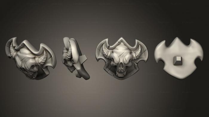Miscellaneous figurines and statues (Four Armed Demon Buckle, STKR_2160) 3D models for cnc