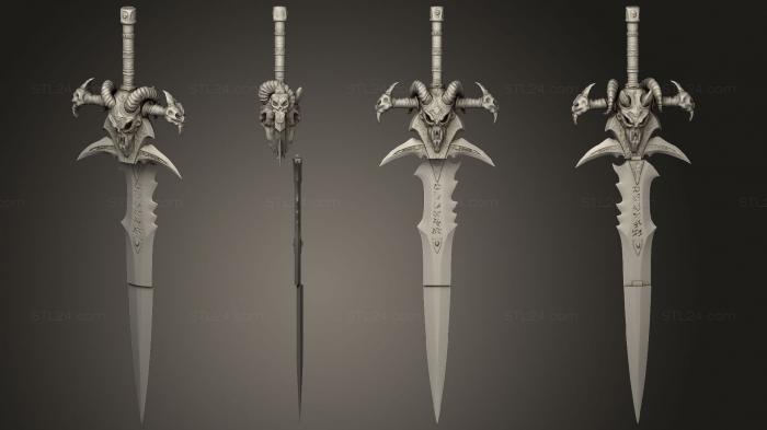 Miscellaneous figurines and statues (Frostmourne Blade Tip 002, STKR_2163) 3D models for cnc
