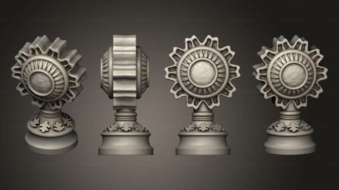Статуэтки и статуи разные (Маркеры домов Игры престолов Karstark, STKR_2169) 3D модель для ЧПУ станка