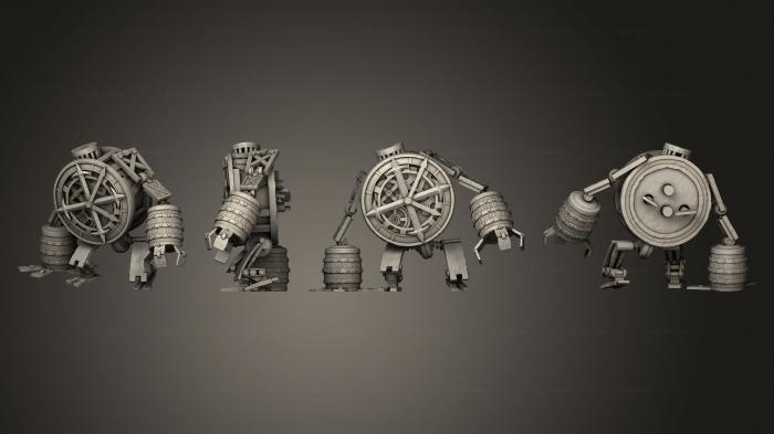 Miscellaneous figurines and statues (Gear town Clock Golem Huge, STKR_2177) 3D models for cnc