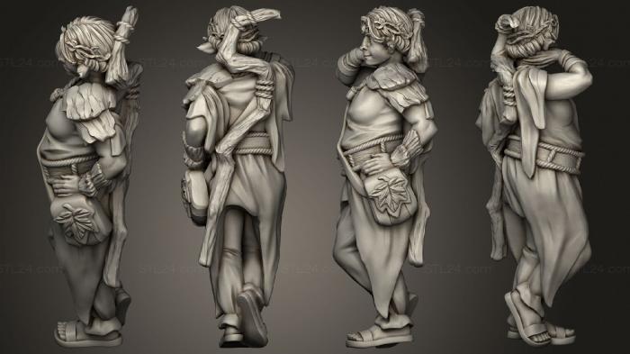 Miscellaneous figurines and statues (Gunnhild Firbolg Druid, STKR_2205) 3D models for cnc